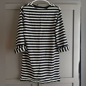 Everlane Black and White Striped Midi Dress (fits like an XS)
